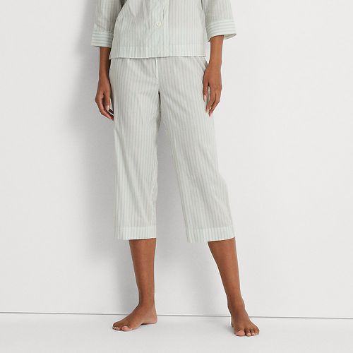 Pyjama capri rayé en coton mélangé - Lauren - Modalova