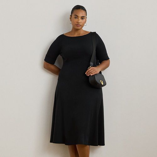 Grandes Tailles - Robe mi-longue en coton stretch - Lauren Curve - Modalova