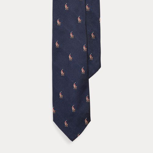 Cravate étroite poney Polo reps de soie - Polo Ralph Lauren - Modalova