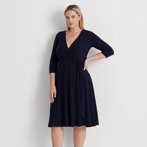 Grandes Tailles - Robe col en V croisé en jersey - Lauren Curve - Modalova