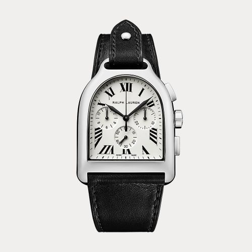Modèle chronographe en acier cadran blanc - Ralph Lauren - Modalova