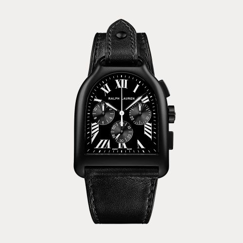 Modèle chronographe en PVD cadran noir - Ralph Lauren - Modalova