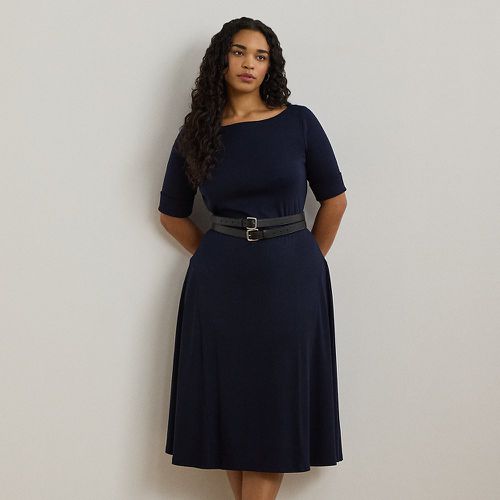 Grandes Tailles - Robe mi-longue en coton stretch - Lauren Curve - Modalova