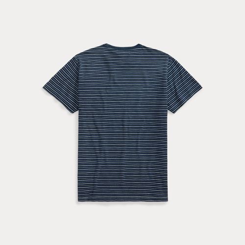 T-shirt rayé en jacquard indigo - RRL - Modalova