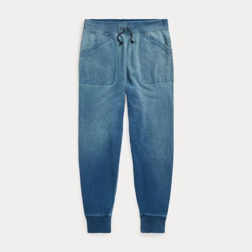 Pantalon survêtement coton éponge indigo - RRL - Modalova
