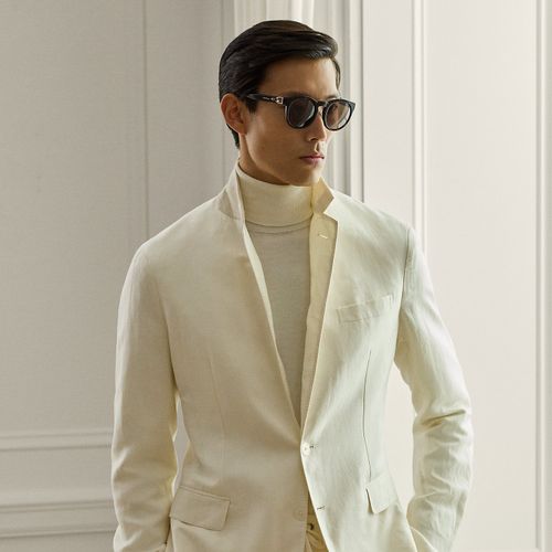 Veste Hadley faite main en soie et lin - Purple Label - Modalova