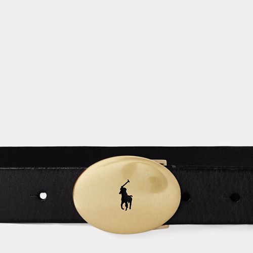 Ceinture Polo ID à boucle ovale vachette - Polo Ralph Lauren - Modalova