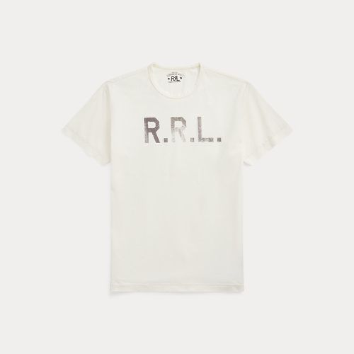 T-shirt col rond à logo en jersey - RRL - Modalova