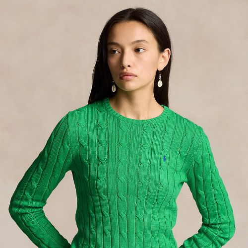 Pull torsadé à col rond en coton - Polo Ralph Lauren - Modalova