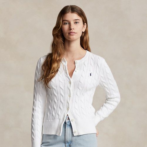 Cardigan torsadé en coton à col rond - Polo Ralph Lauren - Modalova