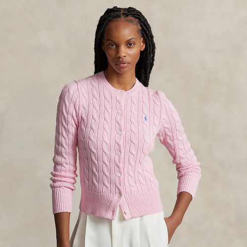 Cardigan torsadé en coton à col rond - Polo Ralph Lauren - Modalova