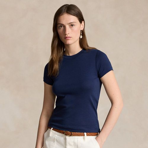 T-shirt côtelé Slim Fit en coton - Polo Ralph Lauren - Modalova