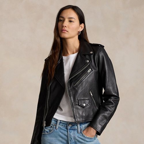 Veste de moto en cuir de mouton - Polo Ralph Lauren - Modalova