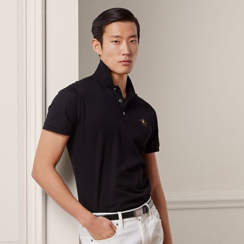 Polo en piqué Custom Slim Fit - Purple Label - Modalova