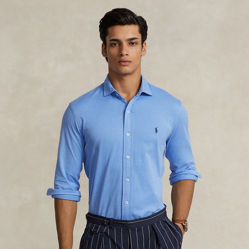 Chemise à col évasé en jersey - Polo Ralph Lauren - Modalova