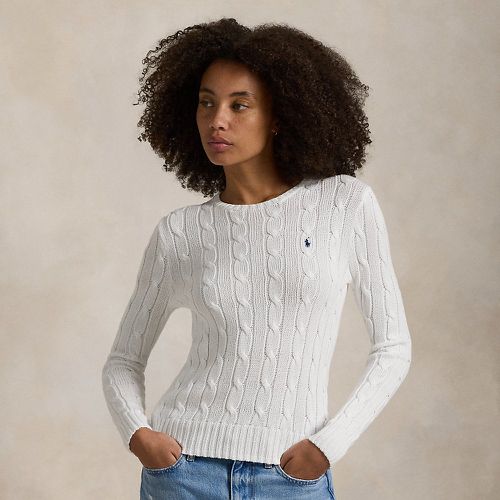 Pull torsadé à col rond en coton - Polo Ralph Lauren - Modalova