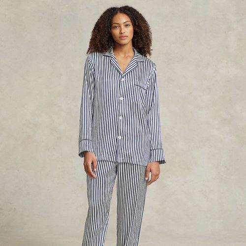 Pyjama manches longues en soie rayée - Polo Ralph Lauren - Modalova