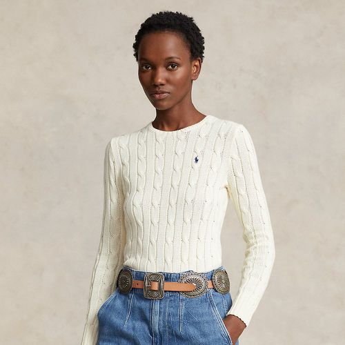 Pull torsadé à col rond en coton - Polo Ralph Lauren - Modalova