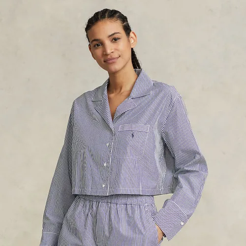 Pyjama chemise courte et short popeline - Polo Ralph Lauren - Modalova