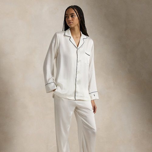 Pyjama à manches longues en soie stretch - Polo Ralph Lauren - Modalova