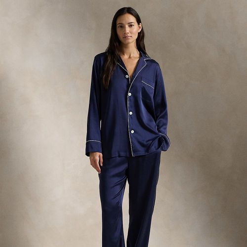 Pyjama à manches longues en soie stretch - Polo Ralph Lauren - Modalova