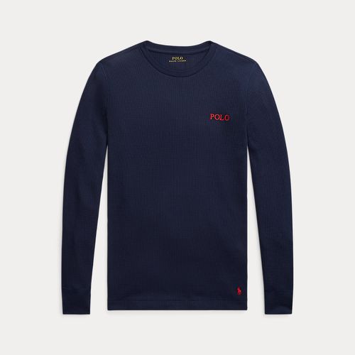 T-shirt de nuit col rond tricot gaufré - Polo Ralph Lauren - Modalova