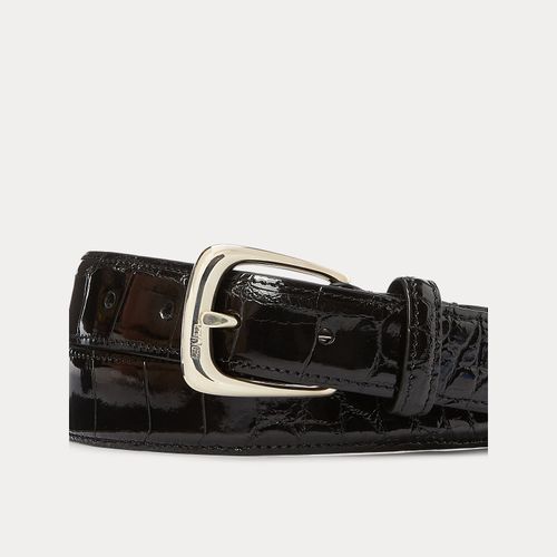 Ceinture alligator à boucle en argent - Purple Label - Modalova