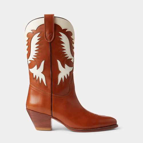 Bottes western en cuir de vachette - Polo Ralph Lauren - Modalova