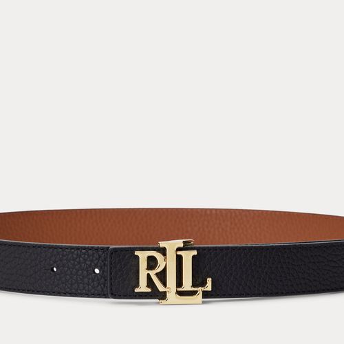 Ceinture en cuir grainé réversible - Lauren - Modalova