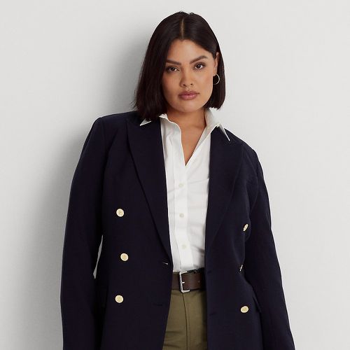 Grandes Tailles - Blazer coupe croisée en crêpe de laine - Lauren Curve - Modalova