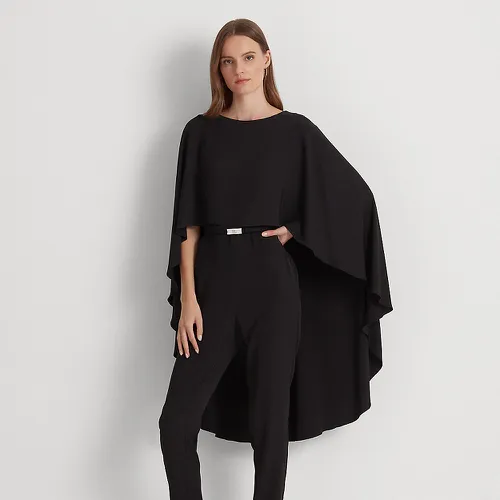 Combinaison cape ceinturée en georgette - Lauren - Modalova