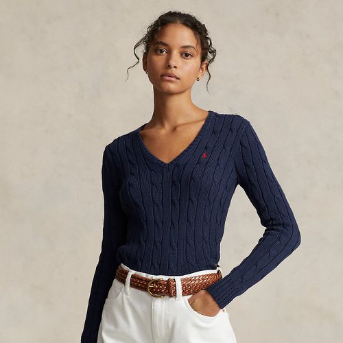 Pull col en V torsadé en coton - Polo Ralph Lauren - Modalova