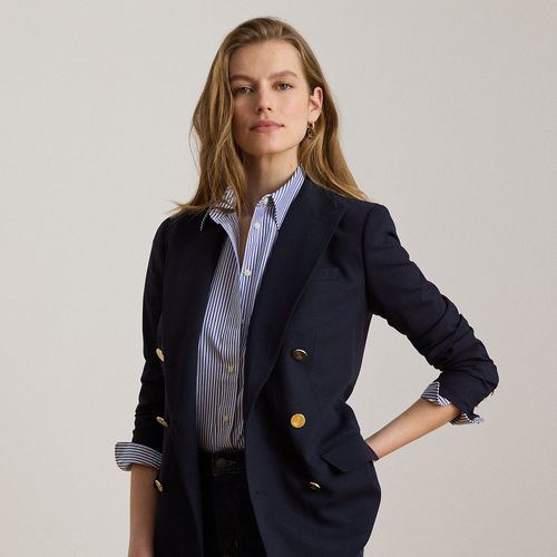 Blazer coupe croisée en crêpe de laine - Lauren - Modalova