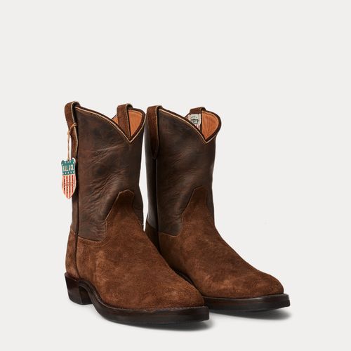 Bottes en cuir et daim brut - RRL - Modalova