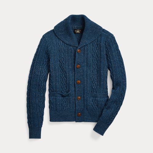 Cardigan torsadé col châle coton laine - RRL - Modalova