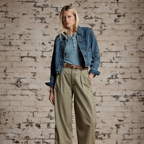 Pantacourt jambe large coton - RRL - Modalova