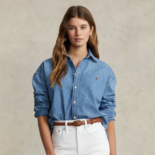 Chemise ample et courte en denim - Polo Ralph Lauren - Modalova