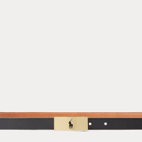 Ceinture réversible Polo ID en vachette - Polo Ralph Lauren - Modalova