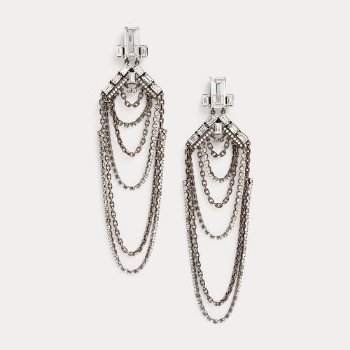 Boucles d'oreilles lasso cristal chaîne - Collection - Modalova