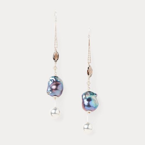 Pendants d'oreilles en argent et perles - Collection - Modalova