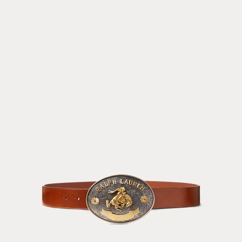 Ceinture large en cuir vachette rodéo - Collection - Modalova