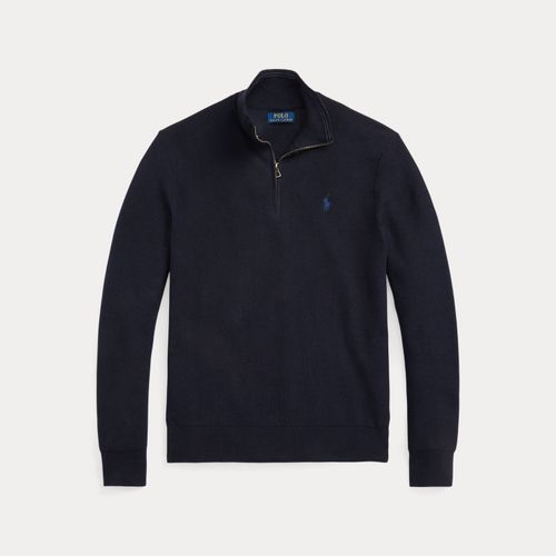 Pull demi-zippé en coton piqué - Polo Ralph Lauren - Modalova
