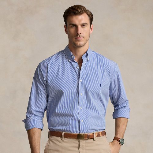 Grandes Tailles - Chemise rayée en popeline stretch - Big & Tall - Modalova