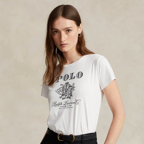 T-shirt raccourci à motif en jersey - Polo Ralph Lauren - Modalova