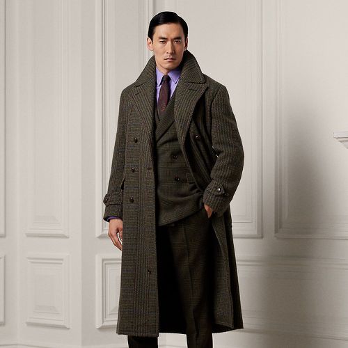 Manteau fait main laine prince-de-galles - Purple Label - Modalova