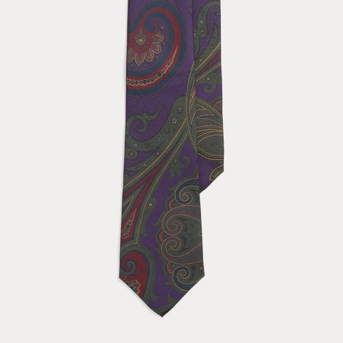 Cravate sergé de soie motif paisley - Purple Label - Modalova