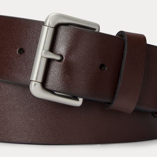 Ceinture en cuir à boucle rouleau - Polo Ralph Lauren - Modalova