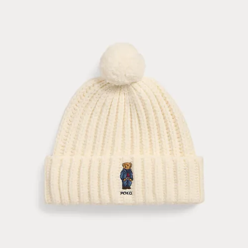 Bonnet Polo Bear côtelé à pompon - Polo Ralph Lauren - Modalova