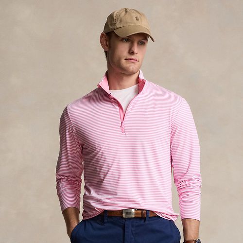 Pull demi-zippé rayé en jersey - Polo Ralph Lauren - Modalova