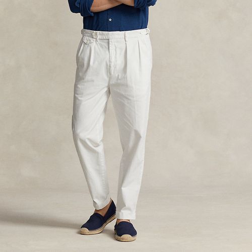 Pantalon slim fuselé à pinces en sergé - Polo Ralph Lauren - Modalova